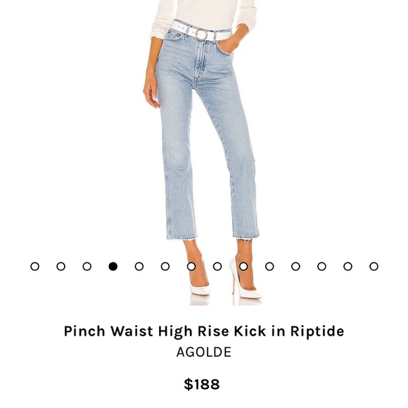 Agolde Light Blue Straight Leg Jeans - Picture 4 of 12